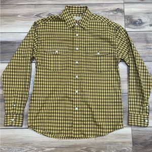Burberry Yellow and Black Casual Button Down Shirt